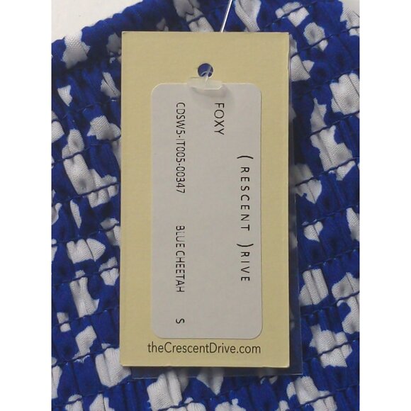 Crescent Drive High Waist Bikini Swimsuit Bottom Womens S Blue Cheetah Print New - Picture 4 of 6